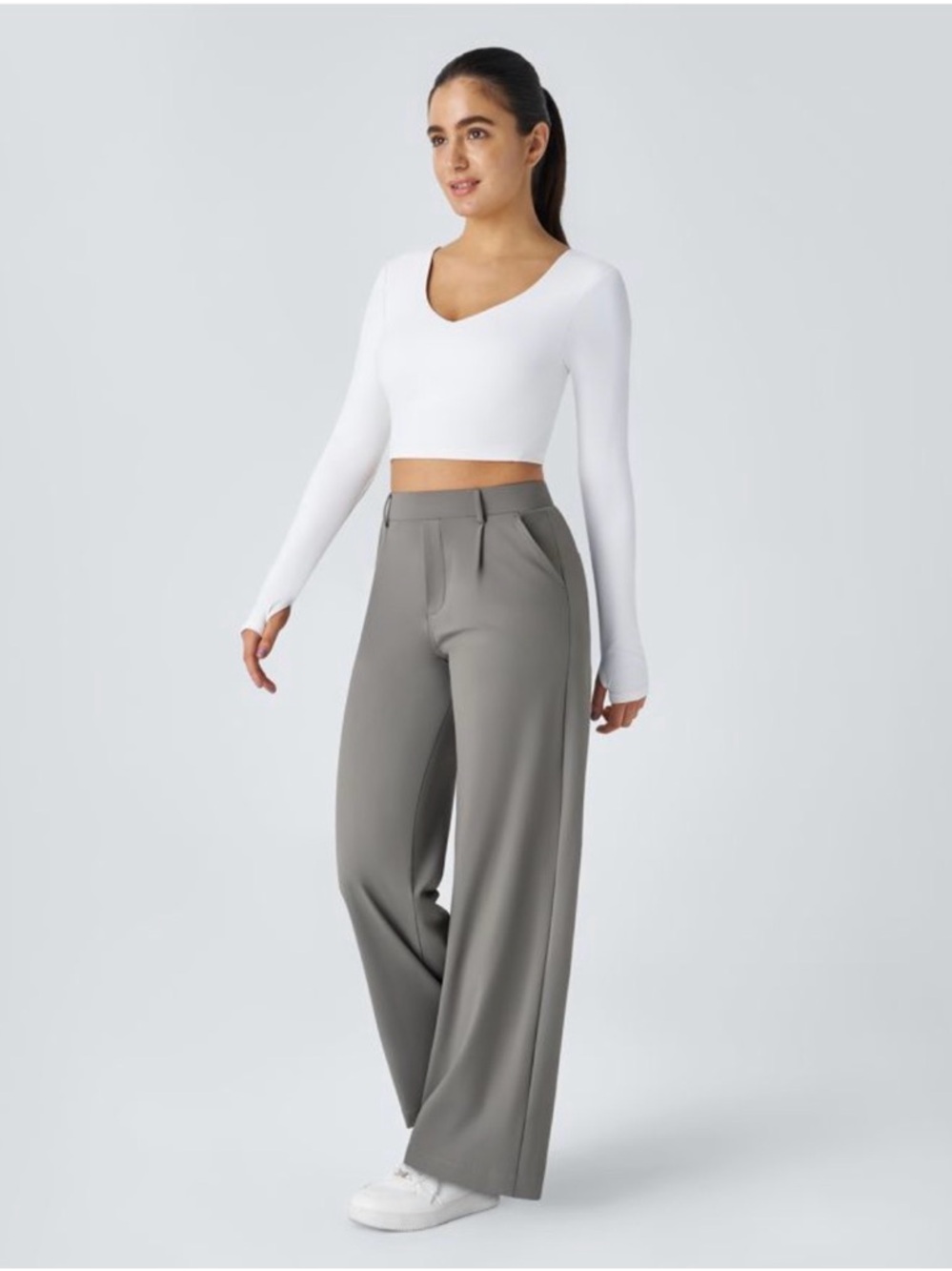 HALARA Elegant Gray Trousers